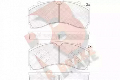 R BRAKE rb2124 -  Комплект тормозных колодок, дисковый тормоз